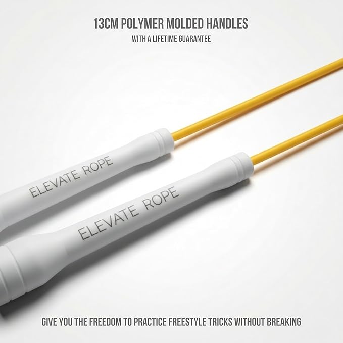 Elevate Rope Professional Beaded Jump Rope - 3m Adjustable, Quality Beads & Poly Cord - For Freestyle, Cardio & Tricks - All Levels & Indoor/Outdoor Use
