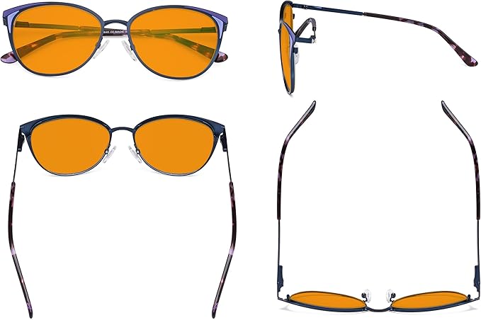 Eyekepper Ladies Blue Light Filter Glasses - Butterfly Design Computer Eyegalsses Women -Transparent Blue Lens