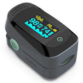 Fingertip Pulse Oximeter Blood Oxygen Monitor SpO₂, Pulse Ox & Heart Rate Monitor, Oxygen Meter with Perfusion Index (PI) & Plethysmograph Waveform, OLED Display, Case & Batteries (C101A2)