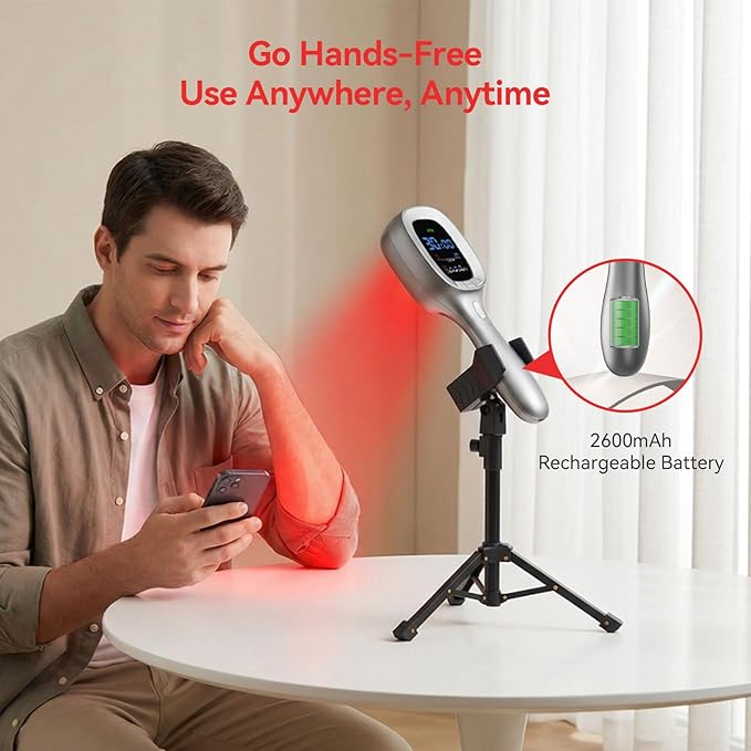 Cold Red Light Therapy Device – Dual Wavelength 808nm & 650nm Red Light Therapy Wand – Handheld Infrared Light Therapy for Body, Knee, Shoulder, Back, Muscles, Joints and Pets