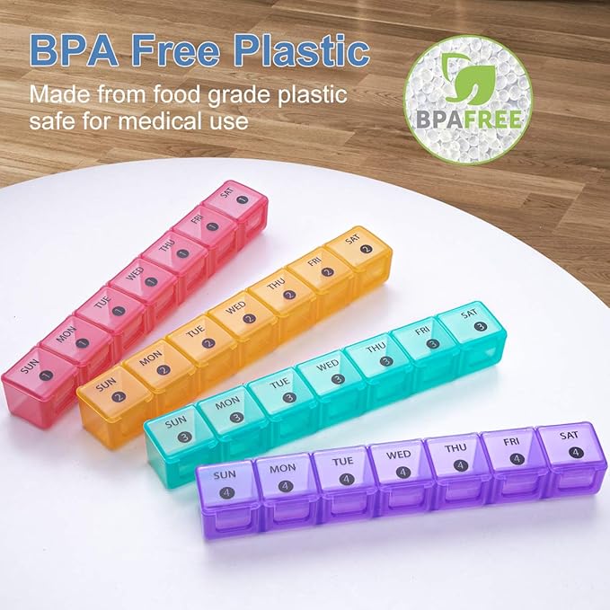 DANYING XL Monthly Pill Organizer 1 Time a Day with Dust-Proof Case, Extra Large 4 Weeks Pill Box Once a Day, 28 Days Pill Container 1 Per Day, Weekly Vitamin Case, Daily Medicine Organizer