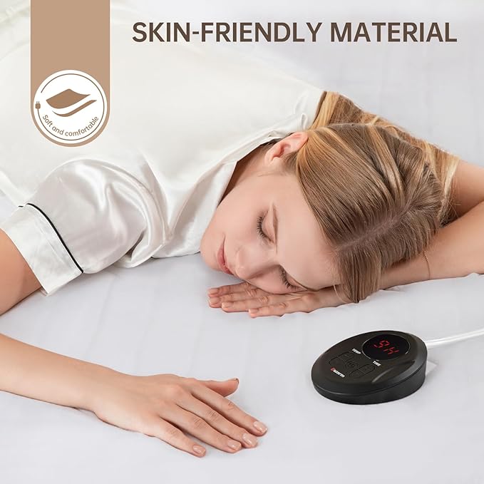 Bwarm Electric Heated Mattress Pad Full Size, 54" x 75", Bed Warmer, 9 Heat Settings, 1-12 Hours Auto Off, Deep Pocket, Fast Heating, Machine Washable, Soft and Cozy
