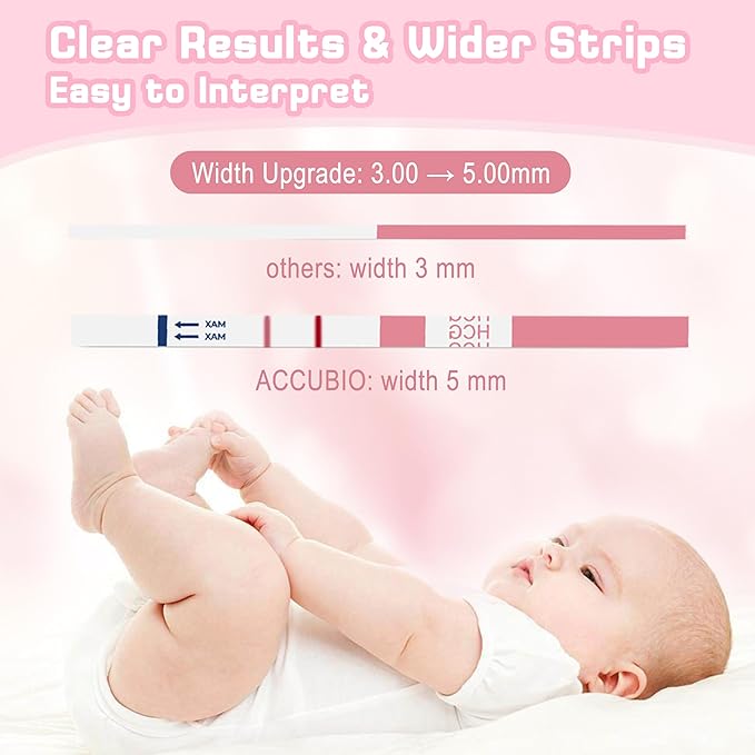 Pregnancy Test Strips with Urine Cups, 25 Count Individually Wrapped hCG Early Detection Home Tests Over 99% Accurate, Rapid Early Detection Pregnancy Test Strip 25mIU/mL