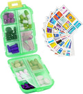 INVODA 7-Day Pill Organizer with Medicine Labels Travel Pill Case Compact, Portable Medication Organizer for Daily Use (3.7 x 2.4 x 1.18 Inches)