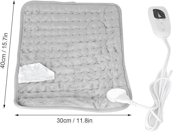 Electric Heating Pad, 6 Temperature Heat Pad, 15.7x11.8 Inch Back Heating Pad for Period Cramps, Back Pain Relief, Neck Shoulders