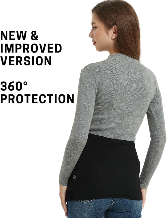 Radia Smart EMF Protective Pregnancy Belly Band, 5G Blocker Shielding Maternity Black