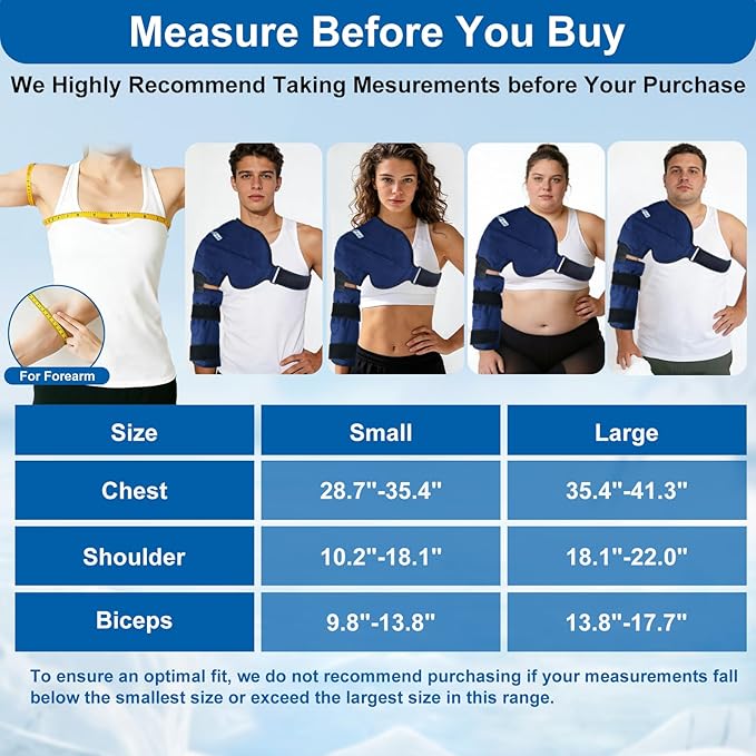 SuzziPad Shoulder Ice Pack – Large, Adjustable Fit for Rotator Cuff & Arm, Reusable Cold Therapy for Broad Shoulders, Elbow Ice Sleeve for Pitchers, Muscle Relaxation & Recovery