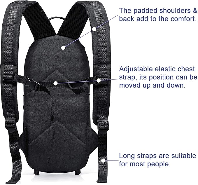 Oxygen Tank Backpack O2 Cylinder Carrying Holder Bag Fit Size M4/A, M6/B, M9/C, M2, ML6 -black (not for the D Oxygen Tank)