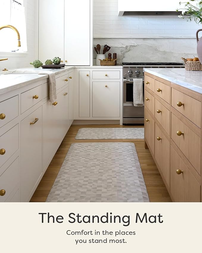 House of Noa Nama Standing Mat – Anti-Fatigue Cushioned Kitchen Mats for Floor | Ergonomic Bounce-Back Foam Kitchen Mats | Anti-Fatigue Mats for Kitchen & Standing | Georgia Clay | 22"x36"