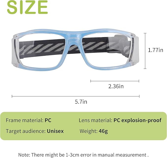 Sport Glasses for Men Women Basketball Football Sport Goggles Anti Fog Shock Collision Wearable Glasses