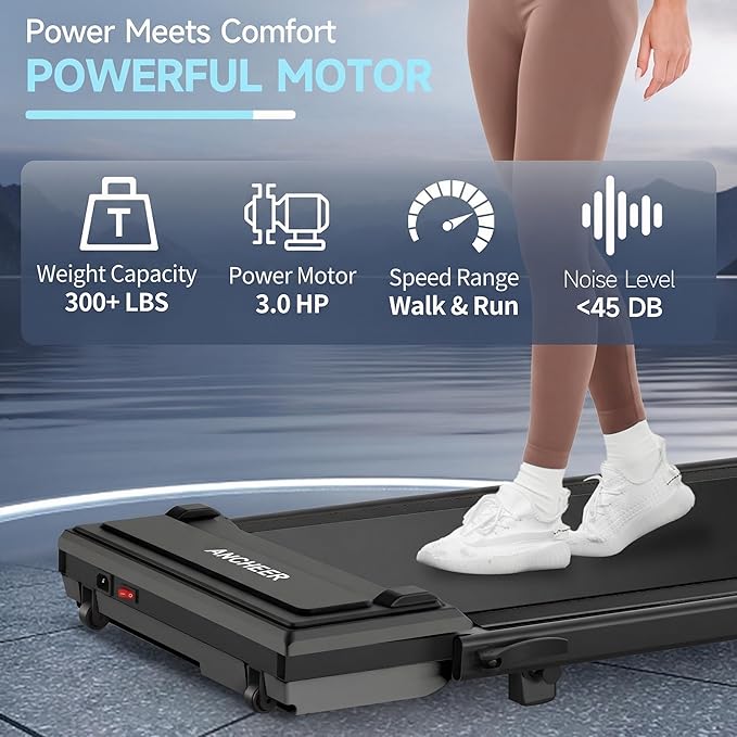 FUNMILY Upgrade Walking Pad Folding Treadmill with 12%/15% & Handle Bar, 3.5HP Foldable Under Desk Compact Treadmills for Home/Office/Gym, 400+lb Capacity, Shock Absorption