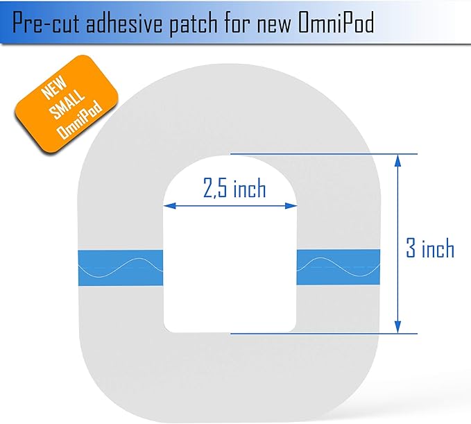 Lexcam Adhesive Patches Compatible with Omnipod 5 – Pack of 20 – Waterproof, Clear Overpatches for Tubeless Insulin Pump, Stays Secure for 3+ Days, Pod is NOT Included.