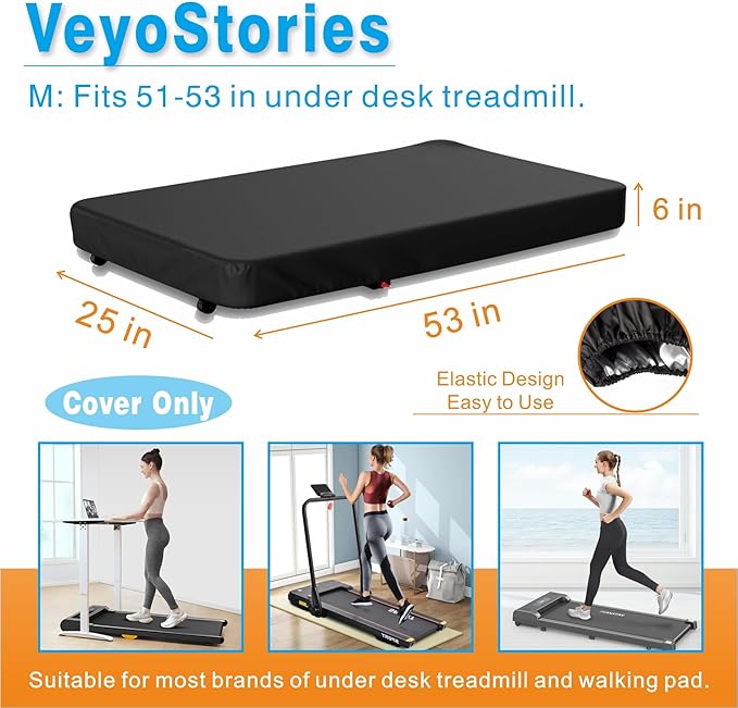Walking Pad Cover for Home, Waterproof and Dustproof Under Desk Treadmill Cover - Fit for 48-56 in Portable Folding Treadmill and Office Under Desk Smart Walking Running Machine