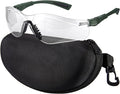 xaegistac Shooting Glasses Anti-fog Shooting Range Eye Protection, Adjustable Safety Glasses with Zipper Hard Case