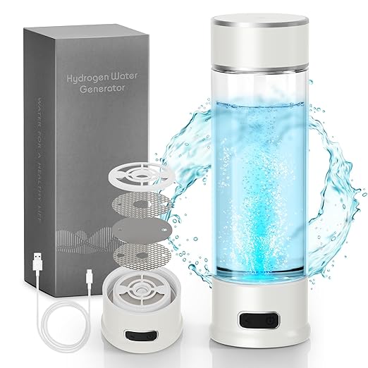 Hydrogen Water Bottle, 1500ppb Hydrogen Water Machine with SPE/PEM Technology, Alternative for Hydrogen Water Pitcher, Water Ionizer, Hydro Water Bottle for Health