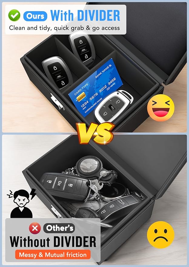 Faraday Box for Car Keys, Key Fob Signal Blocker Rfid Box for Car Keys, Faraday Key Fob Protector Signal Blocking Box