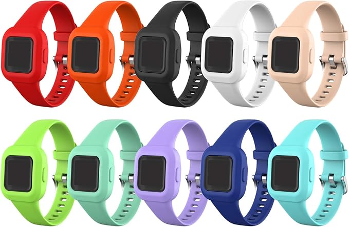 FitTurn Band Compatible with Garmin vivofit jr. 3 Bands Kids Replacement Accessory Soft Silicone Band 130-175mm Size for vivofit jr 3 Fitness Tracker Ages 4+ for Kids Wristbands (Pink)