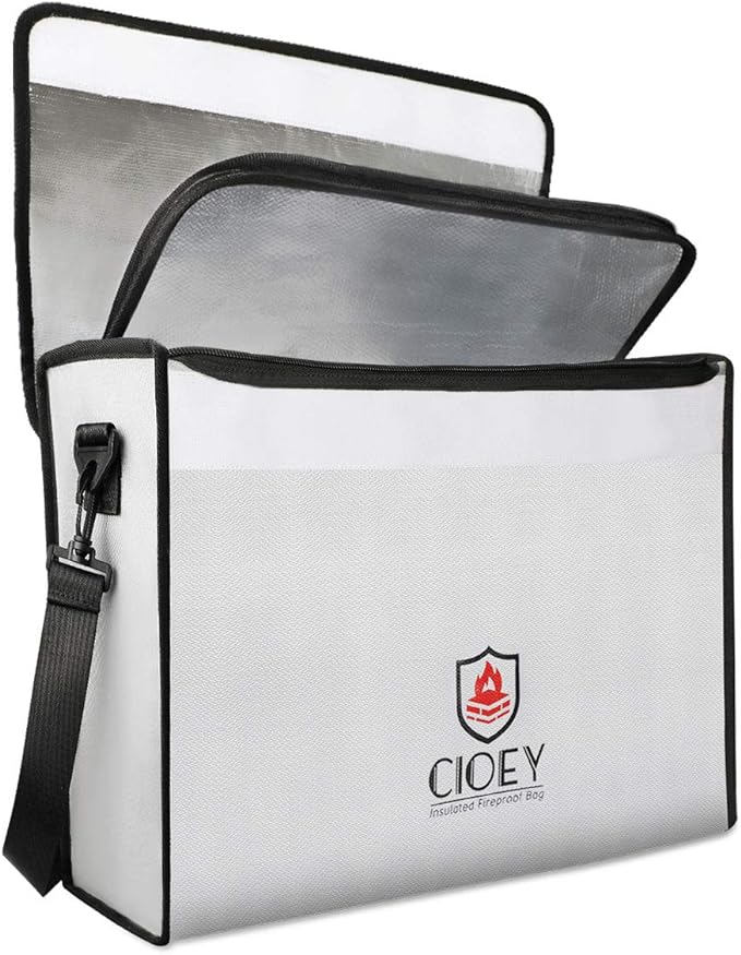 Fireproof Document Bag - Fireproof Box [Thermal Insulated] Fireproof Safety Boxes for Home Large Fireproof Bag Lockable Zipper Fireproof Safe Box Home Safes Fireproof Waterproof Fireproof Money Bag
