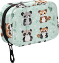 Fustylead Cute Koala Red Panda and Raccoon Travel Pill Case Bag with Zipper Weekly Pill Box 8 Compartments 7 Day Personal Pill Case Purse Medicine Case Organizer