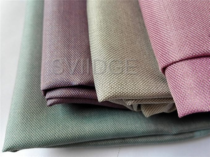 Faraday Protection and LF Shielding Fabric-Silver/RPET Woven Blended Fabric EMI RFID Shielding 39"x59" inch Soft and Washable
