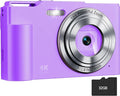 Digital Camera, FHD 4K Digital Point and Shoot Camera with 16X Zoom Anti Shake, 48MP Compact Small Camera with 32GB Card for Boys Girls Kids