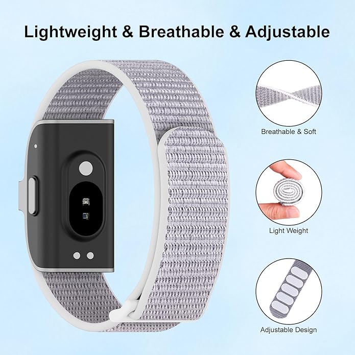 Nylon Loop Sport Replacement Strap Compatible with Hume Band,Adjustable Soft Bands for Women Men,Breathable Wristband for Fitness Tracker