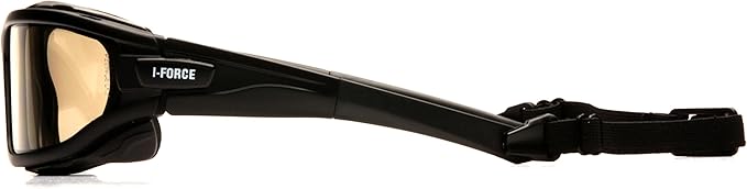 PYRAMEX I-Force Sporty Dual Pane Anti-Fog Goggle, Black Frame/Clear Anti-Fog Lens