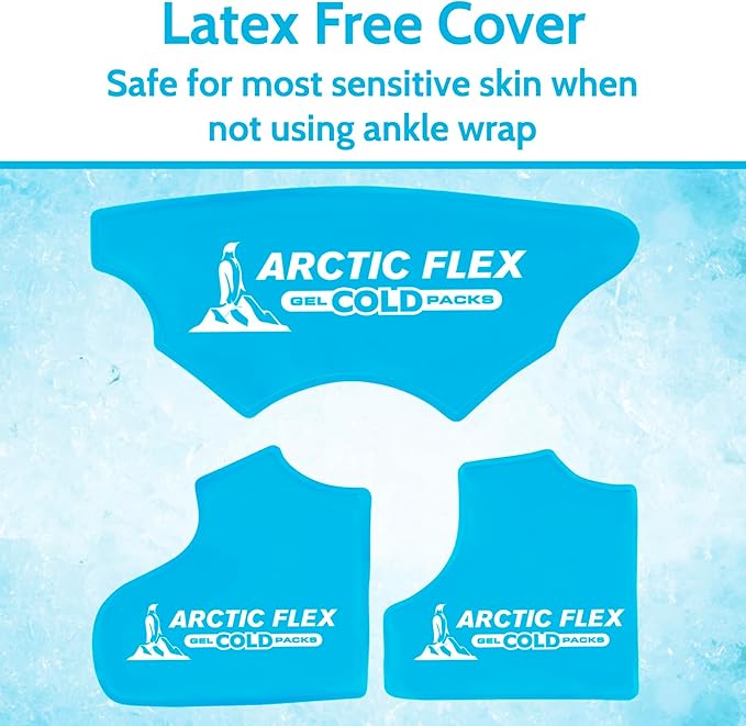 Arctic Flex Gel Replacement Packs - Ice Packs Reusable for Ankle Ice Brace - Hot and Cold Gel Pack for Injuries, Pain Relief, Swelling - Flexible Therapy Compression Wrap - Athletic, Women, Men
