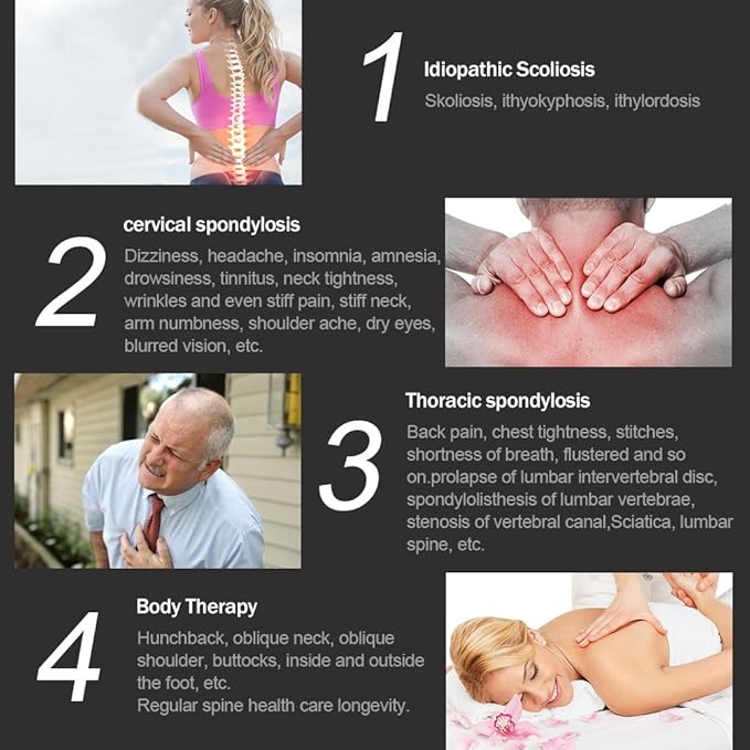6 Levels Manual One Head Spinal Massager, Portable Chiropractic Adjustment Kit Spine Back Massage Tool (1 Head)