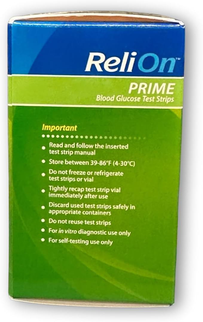 Prime Blood Glucose Test Strips- 50 Ct (Pack of 1) Reliable Blood Sugar Testing (Glucose Meter NOT Included), Boxed By Fusion Shop Store