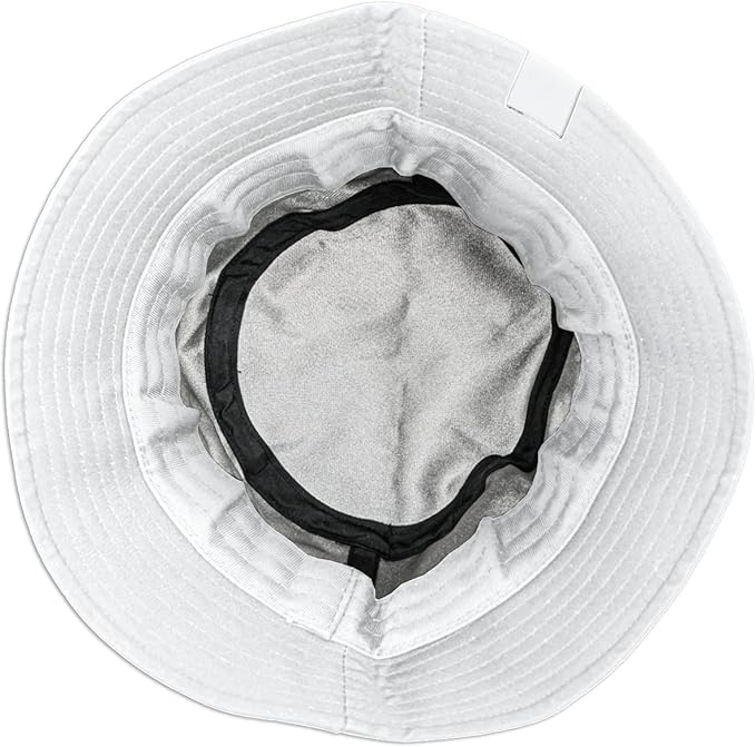 Halsa EMF Protection Hat Bucket Hat, Summer Sun Hat. White. Small/Medium Size.