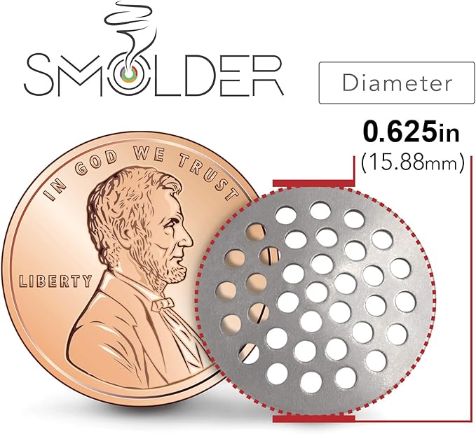 5/8 Inch (.625") Titanium Rigid Concave Filters - Utility Screens (5 Pack)