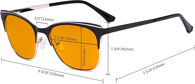 Eyekepper Blue Light Glasses - Square Digital Eyeglasses for Women Blocking Computer Screen UV Rays