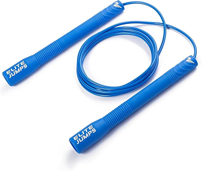 Fit Plus Pro Freestyle PVC Jump Rope for Tricks - Long Handles with Non-Slip Grip Tape - Adult Jump Ropes for Fitness