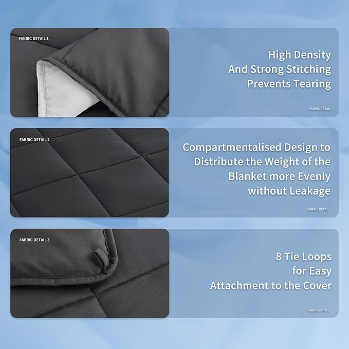 Topcee Weighted Blanket for Adults (20 lbs, 60" x 80") Queen Size Soft Cooling Heavy Blanket Sleeping, Apply to 190-210 lbs Body, Thick Breathable Blanket with Glass Bead, Easy Care