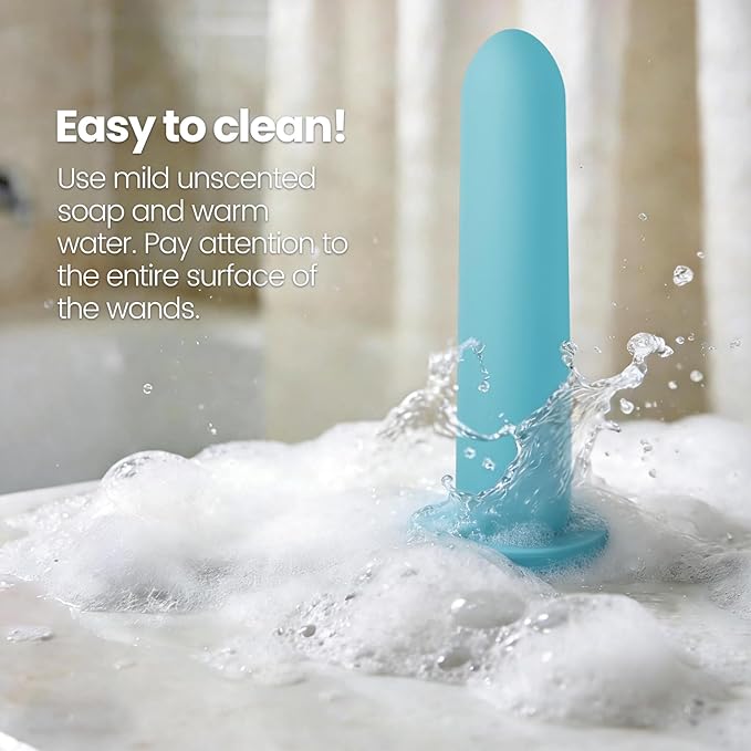 Pelvic Floor Trainer Kit: Silicone Wand Set with Soft & Flexible Design for Gentle Progression, 8 Different Sizes