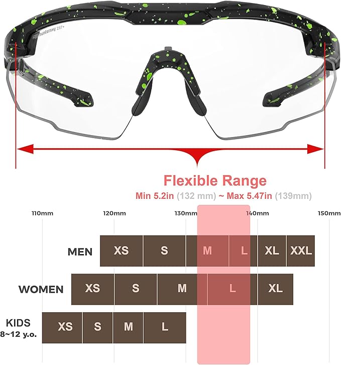 HTS HUNTERSKY Ballistic Tactical Shooting Glasses ANSI Z87+ UV400 Protective Eyewear