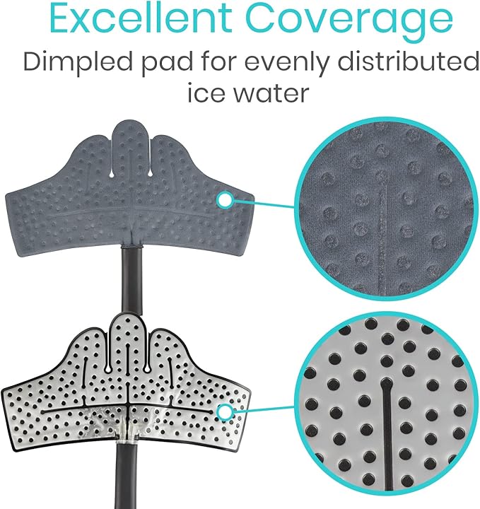 Vive Cold Therapy Machine Replacement Pads for Ankle - Flexible Ergonomic Reusable Padding for Ice Cold Therapy - Pain Relief System - Ankle Adjustable Device Accessory to Reduce Swelling (Pads Only)