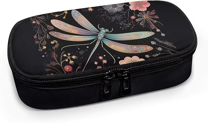 Boho Dragonfly Insulin Cooler Travel Carrying Case, Portable Diabetes Cold Medication Organizer, Upgraded Chill Pill Insulation Bag for Insulin Pen Syringes Needle Kits Holder