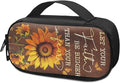 Fall Sunflower Diabetic Supplies Case, Carrying Organizer for Glucose Meter, Lancing Device, Blood Sugar Test Strips, Lancets, Insulin Pens, Alcohol Wipe and Other Diabetes Care Accessories