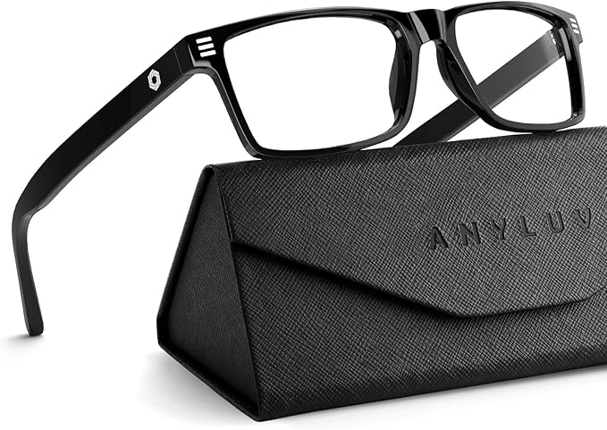 ANYLUV Blue Light Glasses Men Woman, Blue Light Blocking Glasses for Computer Gaming, Eye Strain Relief Eye Protection