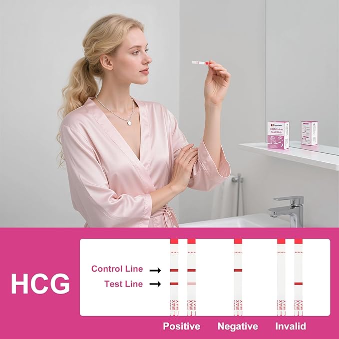 Pregnancy Test Strips, 50 Count, High Sensitivity Home Tests for Early Detection
