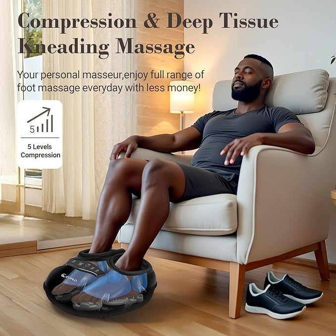 FSA Foot Massager with Heat - HSA Eligible, Feet Massager for Plantar Fasciitis & Neuropathy, Shiatsu Deep Kneading for Foot Pain Relief, Gifts for Women Mom