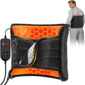 Lower Back Heating Pad: 2X Graphene Extra Hot Heating Wrap for Back Pain Relief - Max 160℉ Heat for Men Waist Deeper Relaxation After Heavy Work - 4H Auto Off 8 Heat Settings (Dark Grey)