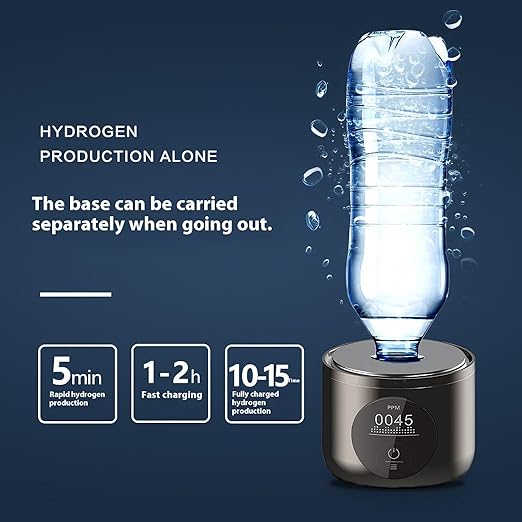 Hydrogen Water Bottle Generator – 6000PPB,Antioxidant Rich,SPE Hydrogen-Oxygen Separation Technology,Japanese Titanium-Platinum Ion Exchange Membrane,Perfect for Yoga,Office, Fitness,Travel & Gifts