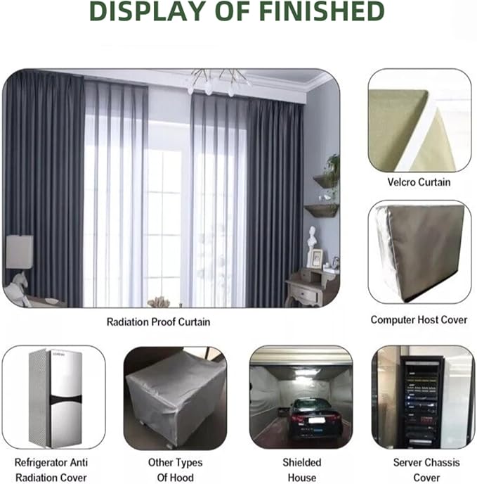 Soft Conductive Copper Nickel Plated Electricity Magnetic RF Shielding Fabric for Smart Meters 39"x43" (50 Meters Long)