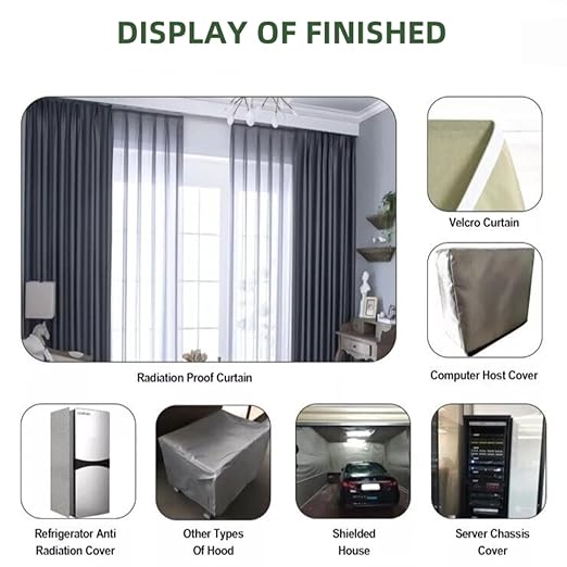 Electricity Faraday Fabric-EMI RFID More Sizes-Customized Shielding-Block WiFi/RF Anti-Radiation Military Grade for Radiowave Microwave and Other Electromagnetic Fields