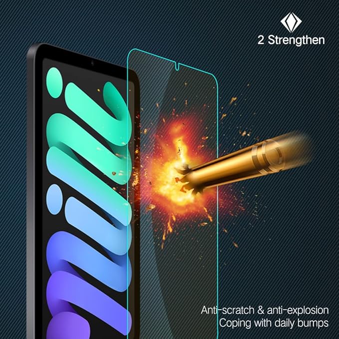 PERFECTSIGHT Anti Blue Light Screen Protector Compatible with iPad Mini 7 A17 Pro 7th Gen 2024 & Mini 6 6th Gen 2021 8.3 Inch, [Eye Protection] HD Clear Filter 6 Radiations Tempered Glass [1 Pack]