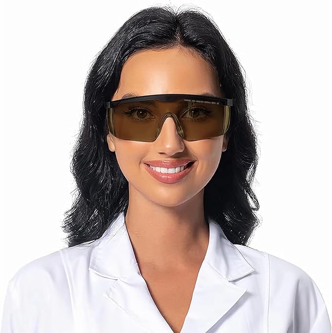 Laser Safety Glasses Red Light Therapy Goggles UV Blocking Laser Glasses for Laser Cosmetology Operator Eye Protection