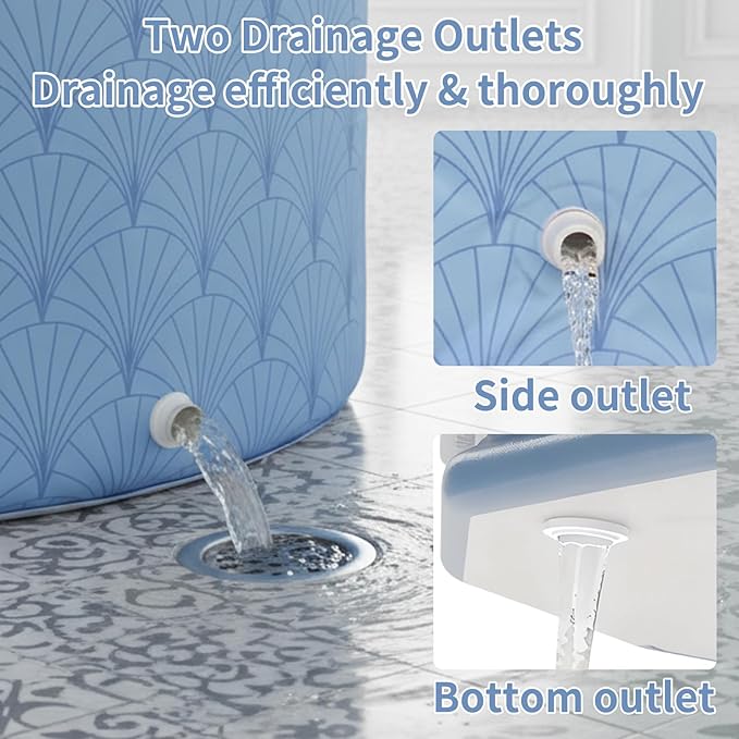 Foldable Bath Tub for Adults, Large Foldable Hot Ice Plunge Tub for Recovery, Collapsible Hot Cold PlungeTub Suitable for Home Outdoors Gyms (Insulation)